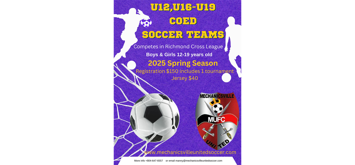 Spring 2025 Rec Soccer registration open